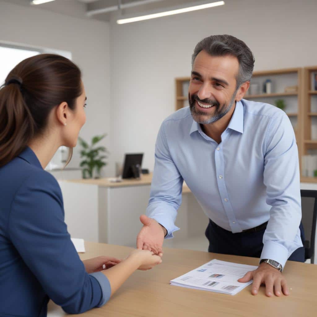 Empresario en Murcia cerrando un trato gracias al posicionamiento web de Inventivia Marketing